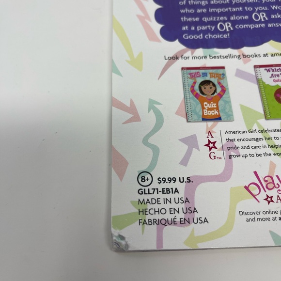 3/$15 AMERICAN GIRL: This or That or That? Quiz Book - Picture 3 of 6